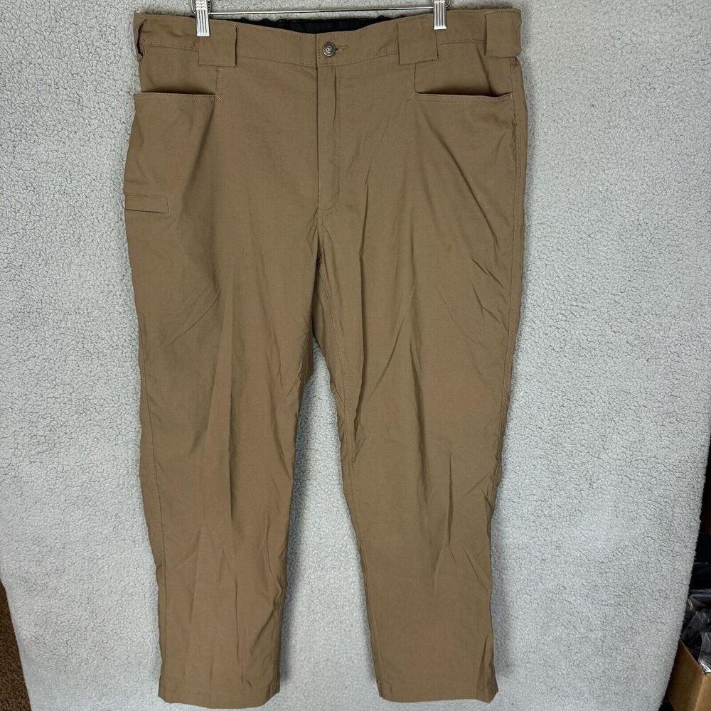 Duluth Trading Co. Pants Mens XLx32 Brown Nylon Spandex Elastic Waist Hiking